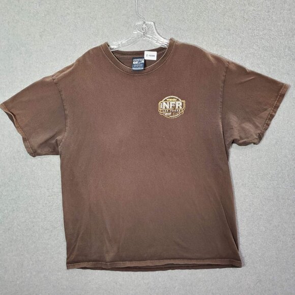 Wrangler National Final Rodeo Men Shrit XL Brown Las Vegas‎ 2014 Tee - Picture 1 of 7